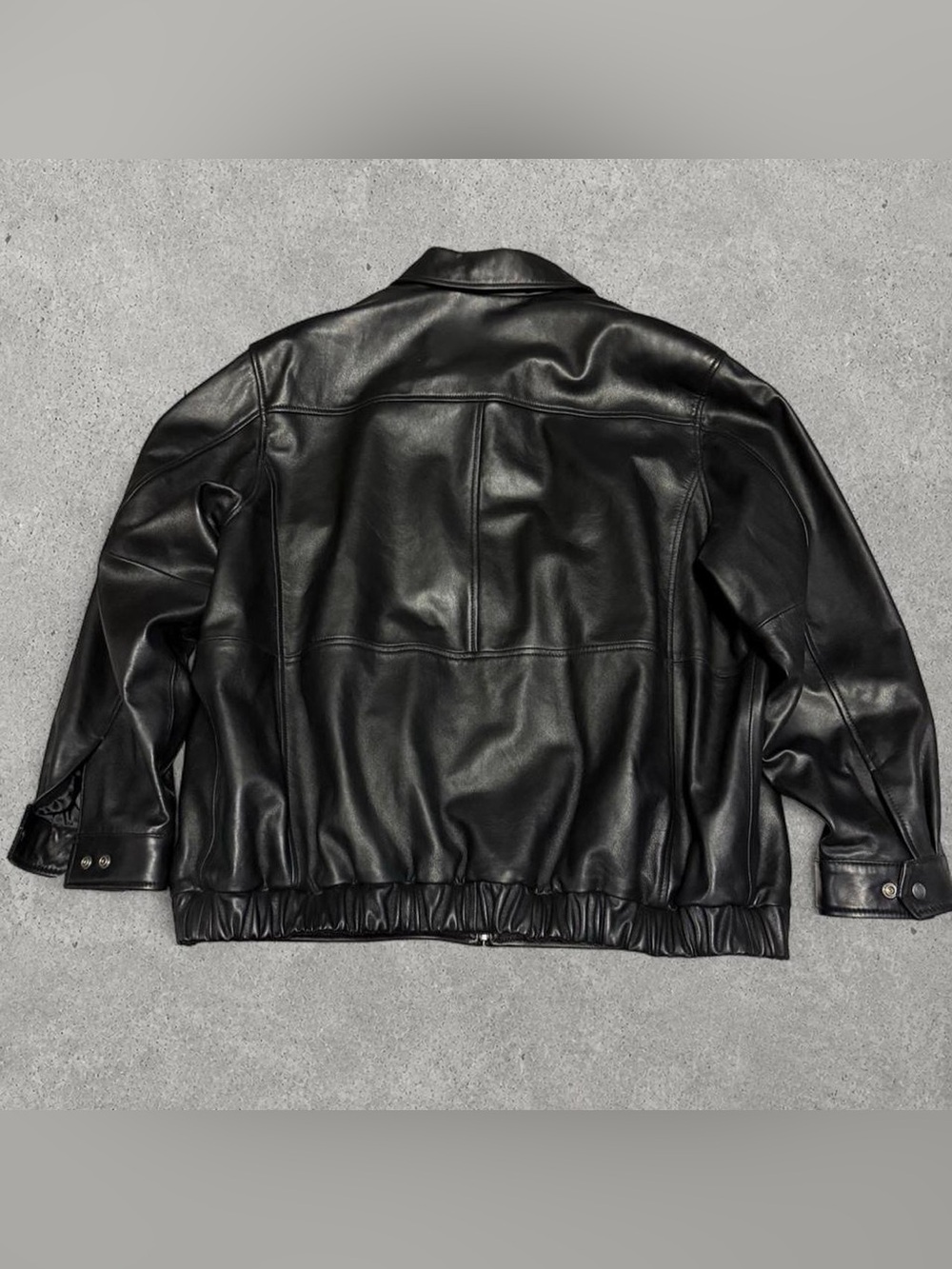 Roundtree Men's Black Leather Zip Front Jacket - Picture 2 of 7